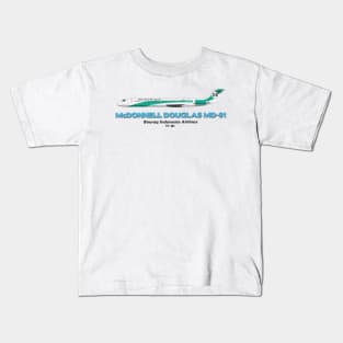 McDonnell Douglas MD-81 - Bouraq Indonesia Airlines Kids T-Shirt